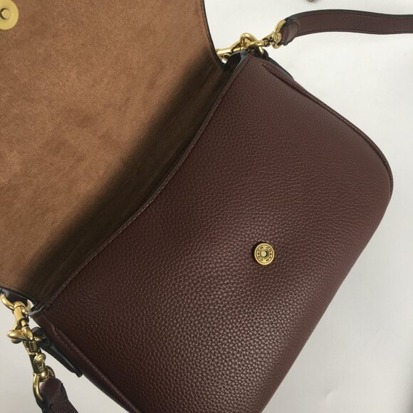 COACH Legacy Small Pebbled Leather Shoulder Bag CU099 Maple Outlet NEW - Picture 10 of 10